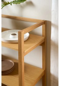 Библиотека от дъбов декор в естествен цвят 80x93x40 cm Ludza – Actona