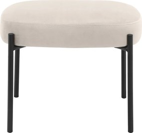 Кремав кадифен фотьойл с табуретка Jerry – Støraa
