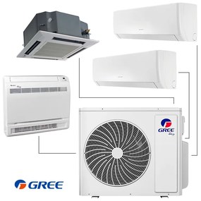 Външно тяло на мултисплит система Gree GWHD(36)NK6OO, 36000 BTU, 74 м2, A+/A, R-32, Бял