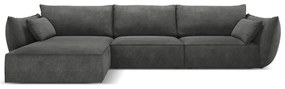 Сив ъглов диван (ляв ъгъл) Vanda - Mazzini Sofas