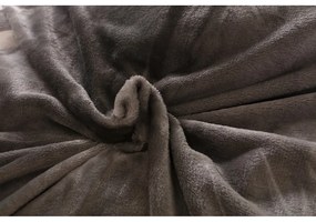 Сиво микроплюшено спално бельо за единично легло 140x200 cm - My House