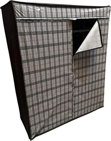Perilla текстилен гардероб в сив цвят 117x48x145см.