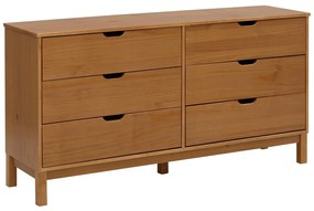 Нисък скрин от масивен бор в естествен цвят 150x75 cm Post – Støraa