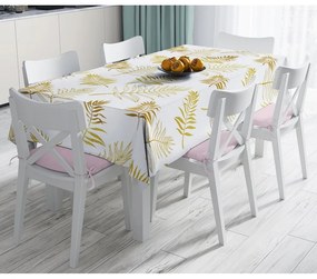 Покривка за маса със смес от памук Gold , 140 x 180 cm Leaf - Minimalist Cushion Covers