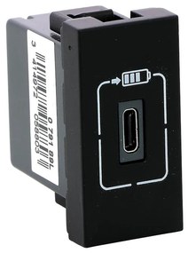 Legrand Розетка USB за зареждане тип C 1.5A 7.5W 1 мод. цвят Черен Mosaic /до изчерпване/ - 079189L