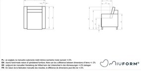Кафяво кресло от изкуствена кожа Lofty Lilly – Miuform
