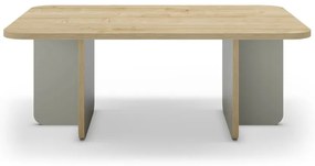 Светлозелена/естествена масичка за кафе с дъбов плот 56x100 cm Hillary – Marckeric