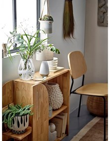 Бяла ръчно изработена стъклена ваза (височина 18 см) Cosmin - Bloomingville