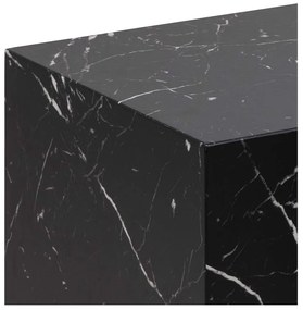 Черни масички за кафе в комплект от 2 бр. от декор от мрамор 58x58 cm Dice – Actona