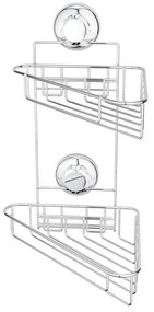 Ъглов самоносещ метален рафт за баня в сребристо Bestlock Bath - Compactor