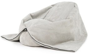 Кремав детски пуф от рипсено кадифе Cocoon 80 – SLOWDOWN