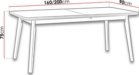 Разтегателна маса Anslo VIII - Leuko-Mauro