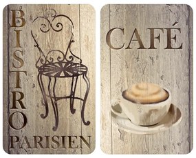 Комплект от 2 стъклени капака за печка, 52 x 30 cm Bistro - Wenko