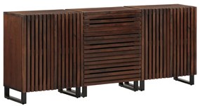 3217083 vidaXL Бюфети, 3 бр, 60x34x75 см, мангово дърво масив