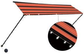 Sonata Сенник с падащо рамо с LED, 300х150 см, оранжево и кафяво