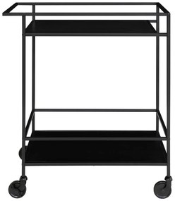 Черна бар количка със стоманена конструкция Vita - House Nordic