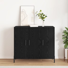 Sonata H Черно дъбово шкафче 90x34x80 см, направено от инженерна дървесина