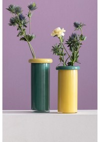 Жълта стъклена ваза (височина 23,5 cm) Plegado – PT LIVING