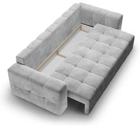 Светлосиво кадифено канапе Luca - Milo Casa