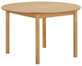 Кръгла сгъваема трапезна маса с допълнителна плоча от декор от дъб ø 120 cm Bundaberg – House Nordic