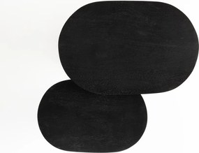 Странични масички в комплект 2 бр. с дъска от мангово дърво 37x56 cm Bela – White Label