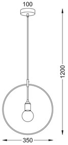 Покривна лампа Dolte-Gold