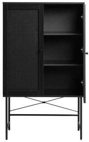 Черен шкаф от дъб 80x135 cm Pensacola - Unique Furniture