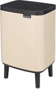 Кош за боклук Brabantia Bo Small Hi 1010461, 7 л, Повдигнат, Плавно и безшумно отваряне, Противоплъзгаща основа, Бежов