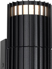 Дизайнерска външна стенна лампа черна 2-светлина IP44 - Boris