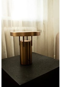 LED затъмняваща се настолна лампа в бронзов цвят с метален абажур (височина 28 cm) BringMe – Hübsch