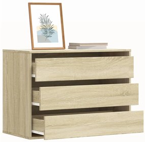 852854 vidaXL Ъглов скрин с чекмеджета дъб сонома 80x41x58см, инженерно дърво