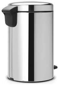 Кош за боклук с педал Brabantia NewIcon 649025, 12 л, Плавно затваряне, Противоплъзгаща основа, Инокс