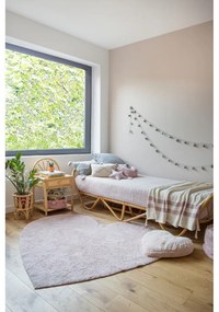 Розов ръчно изработен памучен детски килим подходящ за пране 160x180 cm Puffy Love – Lorena Canals