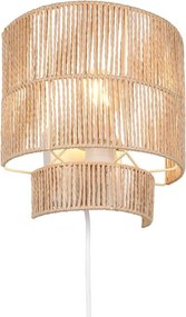 Стенна лампа с USB в естествен цвят Satna – Reality