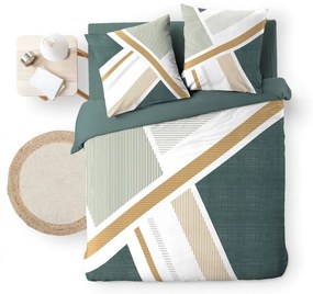 Бяло двойно удължено памучно спално бельо 240x220 cm Zephyr – douceur d'intérieur