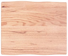 363933 vidaXL Плот за маса светлокафяв 60x50x(2-4) см обработен масивен дъб