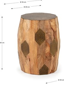 Кръгла странична масичка от масивно манго ø 29 cm Fabia – MOME