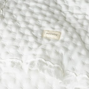 Бяла покривка за легло Molly с волан 170 x 210 cm
