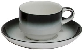Gural Porselen - Marmaris White/Black Чашка с чинийка 230ml. (NBNEO02CT63SYH)