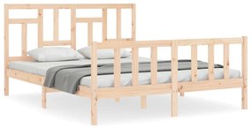 3193151 vidaXL Рамка за легло без матрак, 160x200 см, масивна чамова дървесина