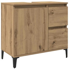 857124 vidaXL Шкаф за мивка, дъб артизан, 65x33x60 см, инженерно дърво
