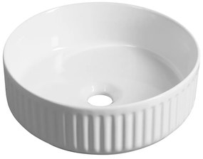 Бяла керамична кръгла мивка ø 36 cm Ion – Sapho