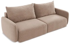 Светлокафяв разтегателен диван с място за съхранение 238 cm Kalena – Makamii