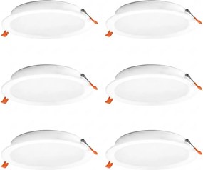 Osram - Комплект от 6 вградени LED осветителни тела ESSENTIAL LED/18W/230V Ø 22 см, бели