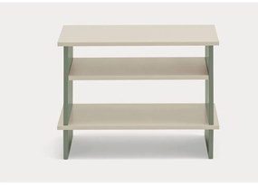 Зелено и кремаво нощно шкафче с рафтове Inari – Teulat