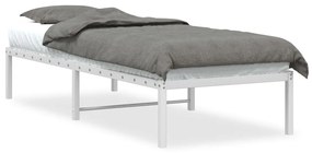 373664 vidaXL Метална рамка за легло, бяла, 80x200 см