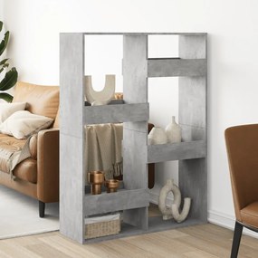 3309558 vidaXL Разделител за стая, бетонно сив, 100x33x135 см, инженерно дърво