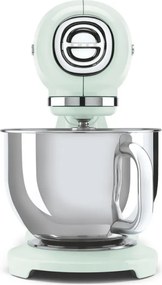 Планетарен миксер SMEG SMF03PGEU, 800 W, 4.8 л, 10 скорости, Функция за плавен старт, Крачета против хлъзгане, Пастелно зелен