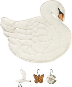 Кремаво детско килимче за игра 100x110 cm Swan – Lorena Canals