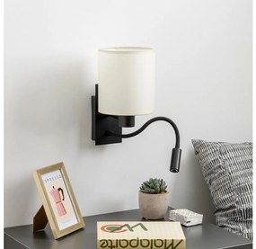 Brilagi - LED Аплик NUBILA 1xE27/25W/230V + LED/3W черен/кремав